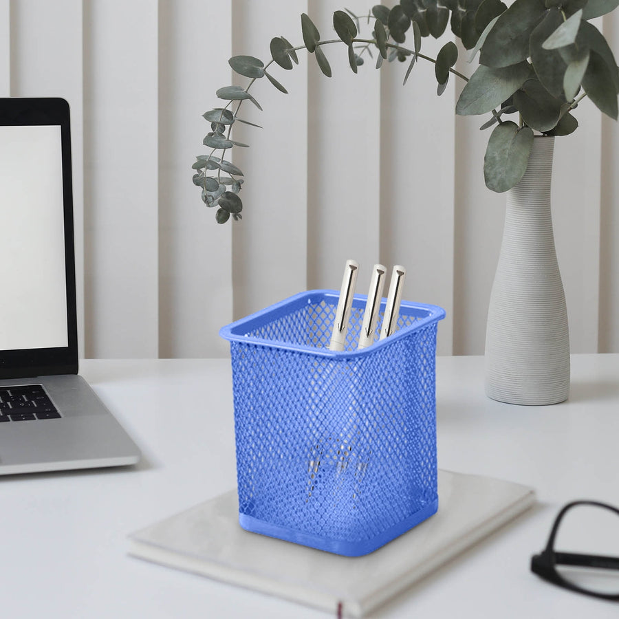 Pen Holder Mesh Pencil Holder Metal Pencil Holders Pen Organizer for Desk Office Pencil Holders, Back to Sch-ool Supplies E