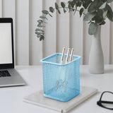 Pen Holder Mesh Pencil Holder Metal Pencil Holders Pen Organizer for Desk Office Pencil Holders, Back to Sch-ool Supplies G - Side View
