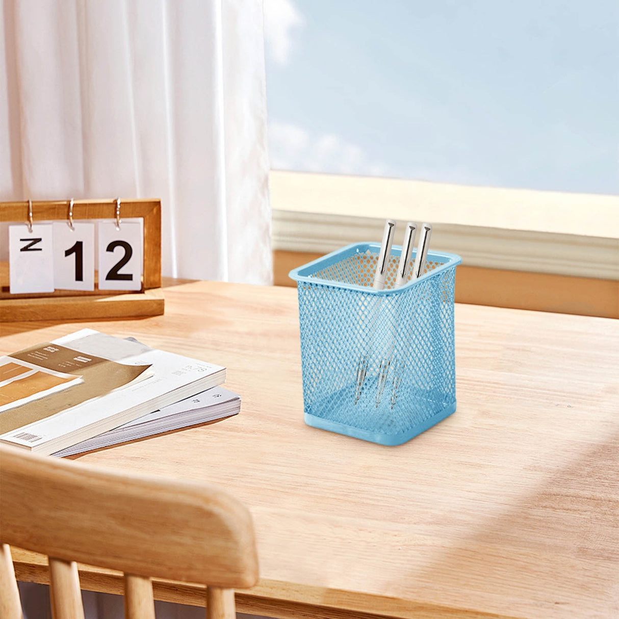 Pen Holder Mesh Pencil Holder Metal Pencil Holders Pen Organizer for Desk Office Pencil Holders, Back to Sch-ool Supplies G