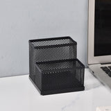 Pen Holder Mesh Pencil Holder Metal Pencil Holders Pen Organizer for Desk Office Pencil Holders, Back to Sch-ool Supplies L - Side View
