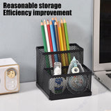Pen Holder Mesh Pencil Holder Metal Pencil Holders Pen Organizer for Desk Office Pencil Holders, Back to Sch-ool Supplies L - Top-Down View