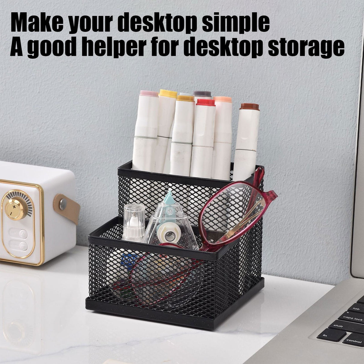 Pen Holder Mesh Pencil Holder Metal Pencil Holders Pen Organizer for Desk Office Pencil Holders, Back to Sch-ool Supplies L