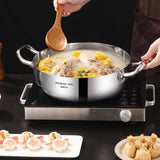 316 Stainless Steel Hot Pot with Lid Large Pots for Cooking Thick Bottom Stew Soup Pots with Lid Stockpot for Pasta, Soup, Simmer Kitchens Appliances Multicolor