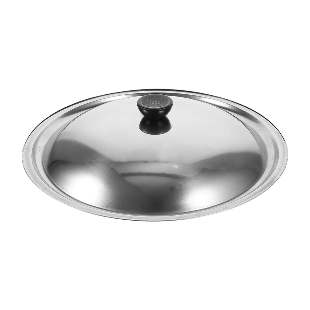 Stainless Steel Pot Lid for Kitchen Easy Clean Universal Pan Cover with Sturdy Handle 11.8 Inches Silver