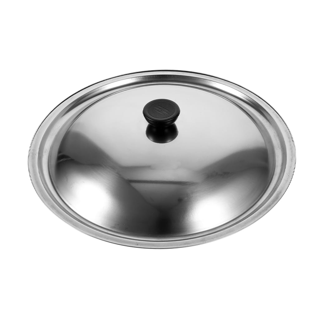 Stainless Steel Pot Lid for Kitchen Easy Clean Universal Pan Cover with Sturdy Handle 11.8 Inches Silver