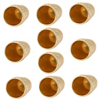 Portable Copper Thimble Golden Sewing Accessory for Beginners 10Pcs