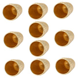 Portable Copper Thimble Golden Sewing Accessory for Beginners 10Pcs - Side View