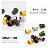 Portable Copper Thimble Golden Sewing Accessory for Beginners 10Pcs