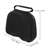 Black Game Controller Protective Case with EVA Material, Scratch-Resistant and Shockproof Lining for Enhanced Safety - Front View