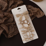 5-Pack Rhinestone Hair Barrettes Small Sparkling Hair Clips for Women Daily Wear and Stylish Accessories
