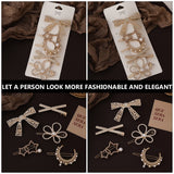 5-Pack Rhinestone Hair Barrettes Small Sparkling Hair Clips for Women Daily Wear and Stylish Accessories - Front View