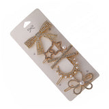 5-Pack Rhinestone Hair Barrettes Small Sparkling Hair Clips for Women Daily Wear and Stylish Accessories - Side View
