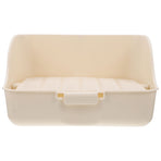 Pet Litter Box White Plastic, Durable for Rabbit and Small Animal Use