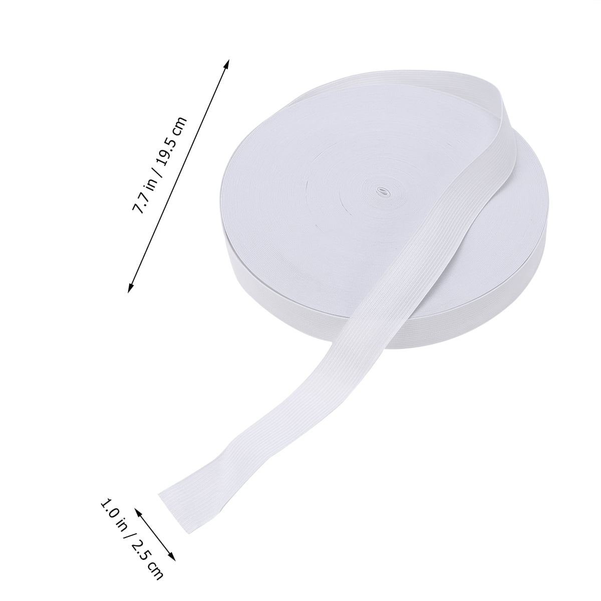 White Sewing Basting Tape for Elastic Band, 1 Roll - and Easy to Use Sewing Accessory
