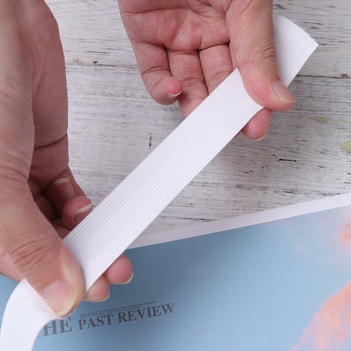 White Sewing Basting Tape for Elastic Band, 1 Roll - and Easy to Use Sewing Accessory