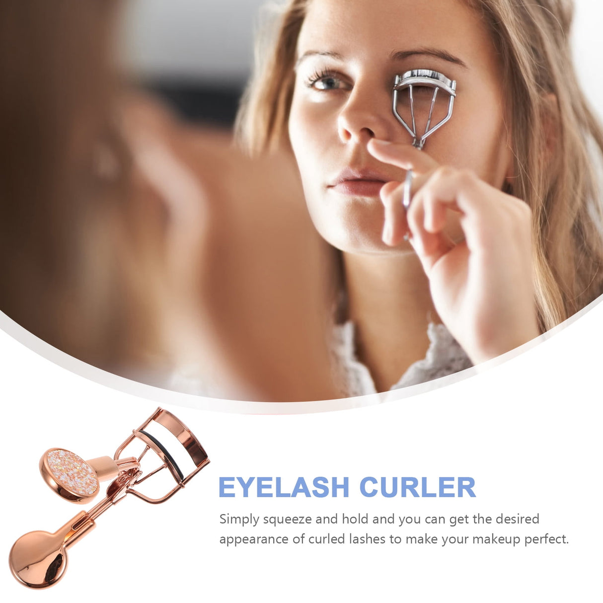 Rose Eyelash Curler Stainless Steel Lash Curler for Beautiful Eye Makeup
