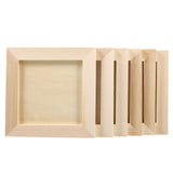 Plain Wooden Picture Frames for Crafting Khaki Plastic 6Pcs for Family Gift