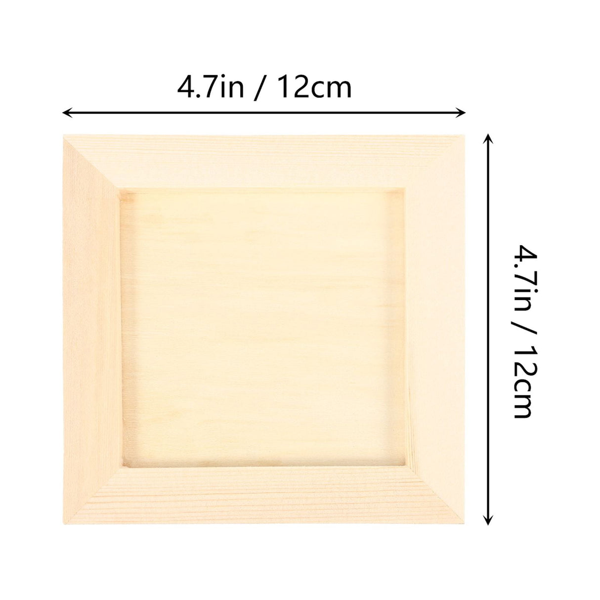Plain Wooden Picture Frames for Crafting Khaki Plastic 6Pcs for Family Gift