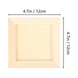 Plain Wooden Picture Frames for Crafting Khaki Plastic 6Pcs for Family Gift - Front View