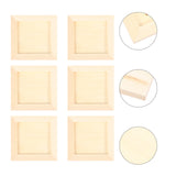 Plain Wooden Picture Frames for Crafting Khaki Plastic 6Pcs for Family Gift