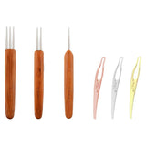 Tool Dreadlock Wooden Crochet Hooks Set with Hairpin Supplies, Assorted