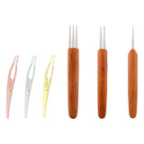 Tool Dreadlock Wooden Crochet Hooks Set with Hairpin Supplies, Assorted