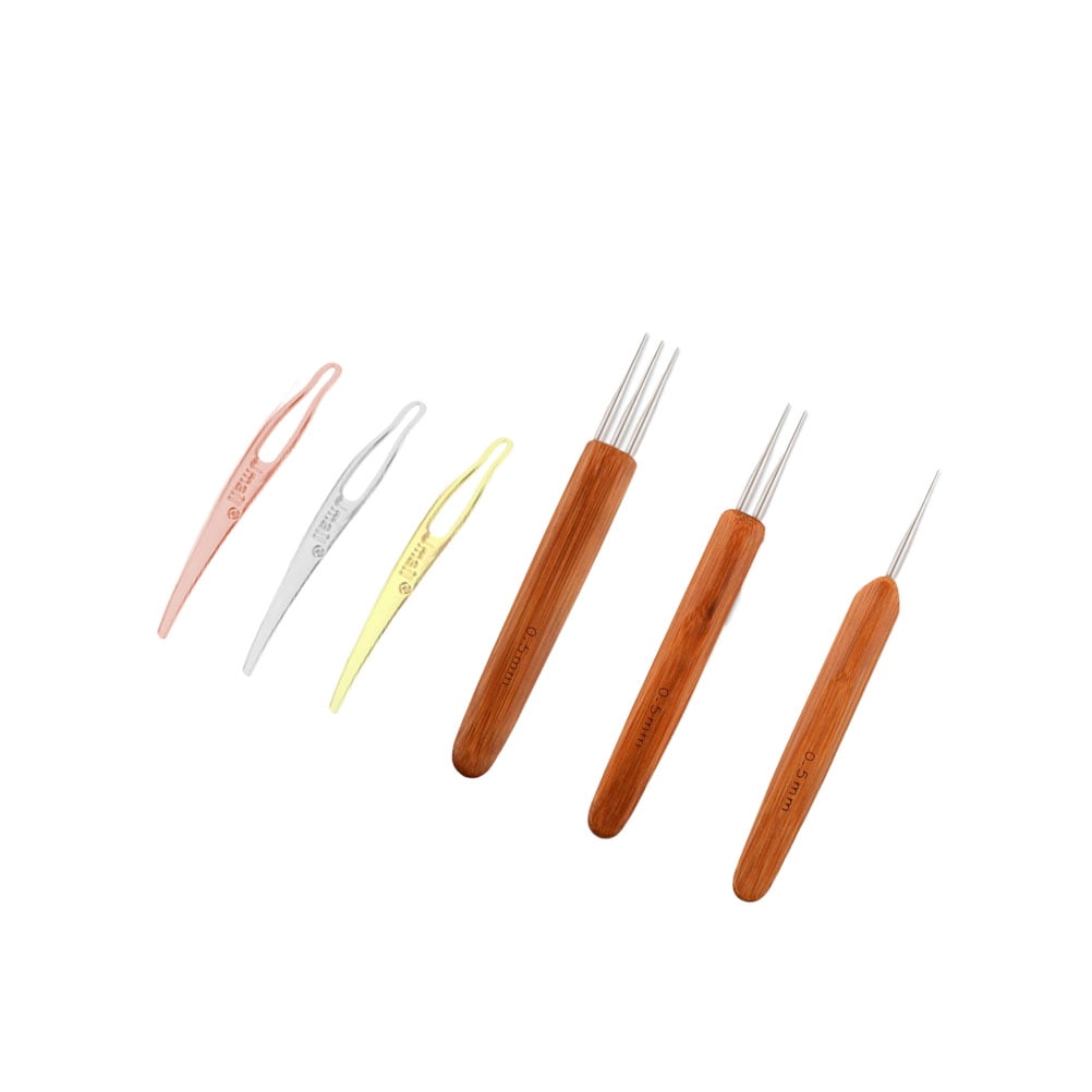 Tool Dreadlock Wooden Crochet Hooks Set with Hairpin Supplies, Assorted