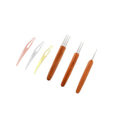 Tool Dreadlock Wooden Crochet Hooks Set with Hairpin Supplies, Assorted