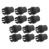12Pcs Steamer Brush Attachments for Steam Cleaner Mop with Black Nylon Bristles for Effective Cleaning