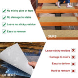Chmadoxn 4-Piece Non-Slip Stair Treads, Self-Adhesive Striped Carpet Mats, Absorbent & Quiet Step Pads, Can Be Cut to Fit, Washable for Indoor Staircase Safety\u200b\u200b Beige - 45-Degree Angle