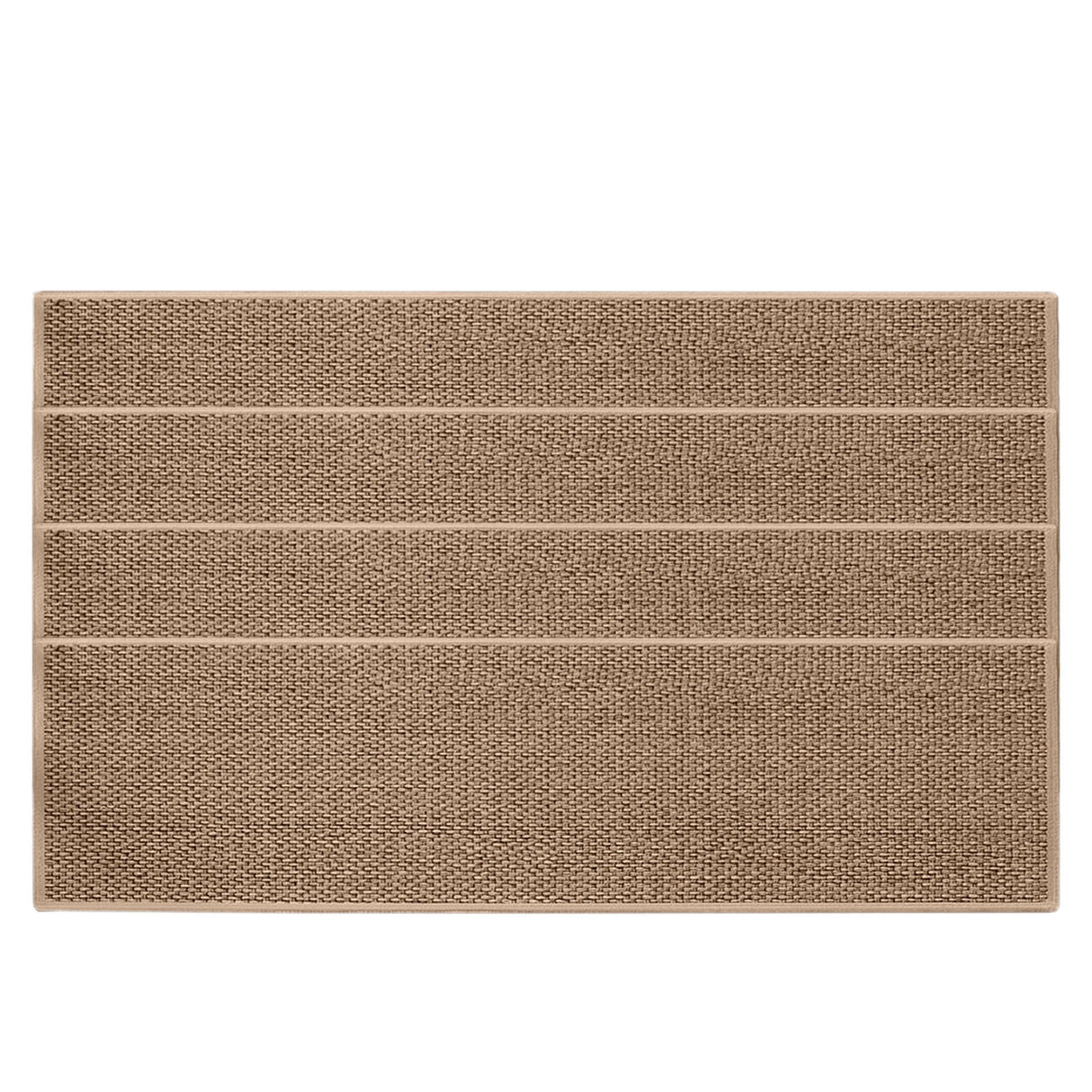 Chmadoxn 4-Piece Non-Slip Stair Treads, Self-Adhesive Striped Carpet Mats, Absorbent & Quiet Step Pads, Can Be Cut to Fit, Washable for Indoor Staircase Safety\u200b\u200b Brown