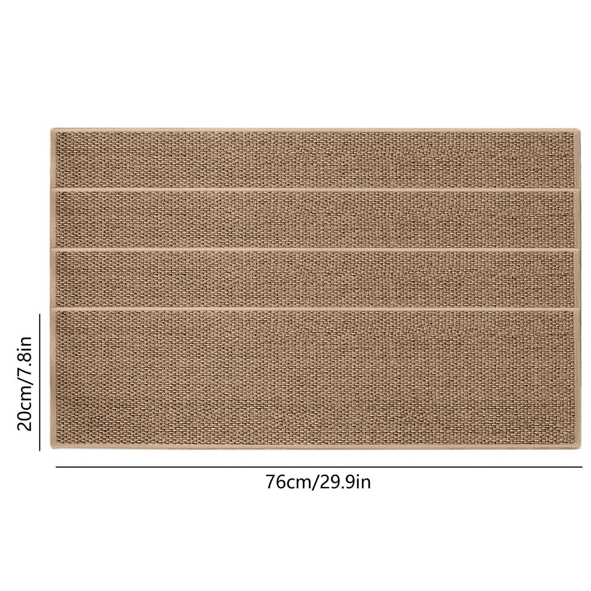 Chmadoxn 4-Piece Non-Slip Stair Treads, Self-Adhesive Striped Carpet Mats, Absorbent & Quiet Step Pads, Can Be Cut to Fit, Washable for Indoor Staircase Safety\u200b\u200b Brown