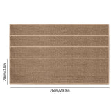 Chmadoxn 4-Piece Non-Slip Stair Treads, Self-Adhesive Striped Carpet Mats, Absorbent & Quiet Step Pads, Can Be Cut to Fit, Washable for Indoor Staircase Safety\u200b\u200b Brown - Side View