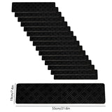 Chmadoxn 4-Piece Non-Slip Stair Treads, Self-Adhesive Striped Carpet Mats, Absorbent & Quiet Step Pads, Can Be Cut to Fit, Washable for Indoor Staircase Safety\u200b\u200b Gray