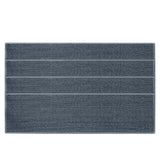 Chmadoxn 4-Piece Non-Slip Stair Treads, Self-Adhesive Striped Carpet Mats, Absorbent & Quiet Step Pads, Can Be Cut to Fit, Washable for Indoor Staircase Safety\u200b\u200b Gray 2 - Front View