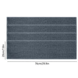Chmadoxn 4-Piece Non-Slip Stair Treads, Self-Adhesive Striped Carpet Mats, Absorbent & Quiet Step Pads, Can Be Cut to Fit, Washable for Indoor Staircase Safety\u200b\u200b Gray 2