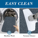 Chmadoxn 4-Piece Non-Slip Stair Treads, Self-Adhesive Striped Carpet Mats, Absorbent & Quiet Step Pads, Can Be Cut to Fit, Washable for Indoor Staircase Safety\u200b\u200b Gray 2