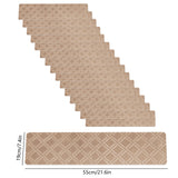 Chmadoxn 4-Piece Non-Slip Stair Treads, Self-Adhesive Striped Carpet Mats, Absorbent & Quiet Step Pads, Can Be Cut to Fit, Washable for Indoor Staircase Safety\u200b\u200b Khaki