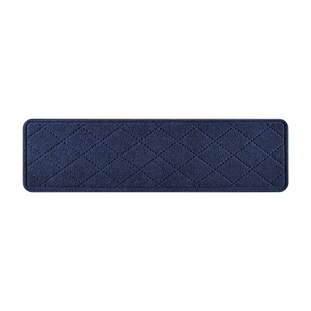Chmadoxn 4-Piece Non-Slip Stair Treads, Self-Adhesive Striped Carpet Mats, Absorbent & Quiet Step Pads, Can Be Cut to Fit, Washable for Indoor Staircase Safety\u200b\u200b Navy