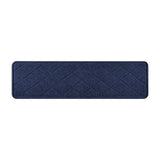 Chmadoxn 4-Piece Non-Slip Stair Treads, Self-Adhesive Striped Carpet Mats, Absorbent & Quiet Step Pads, Can Be Cut to Fit, Washable for Indoor Staircase Safety\u200b\u200b Navy - Front View