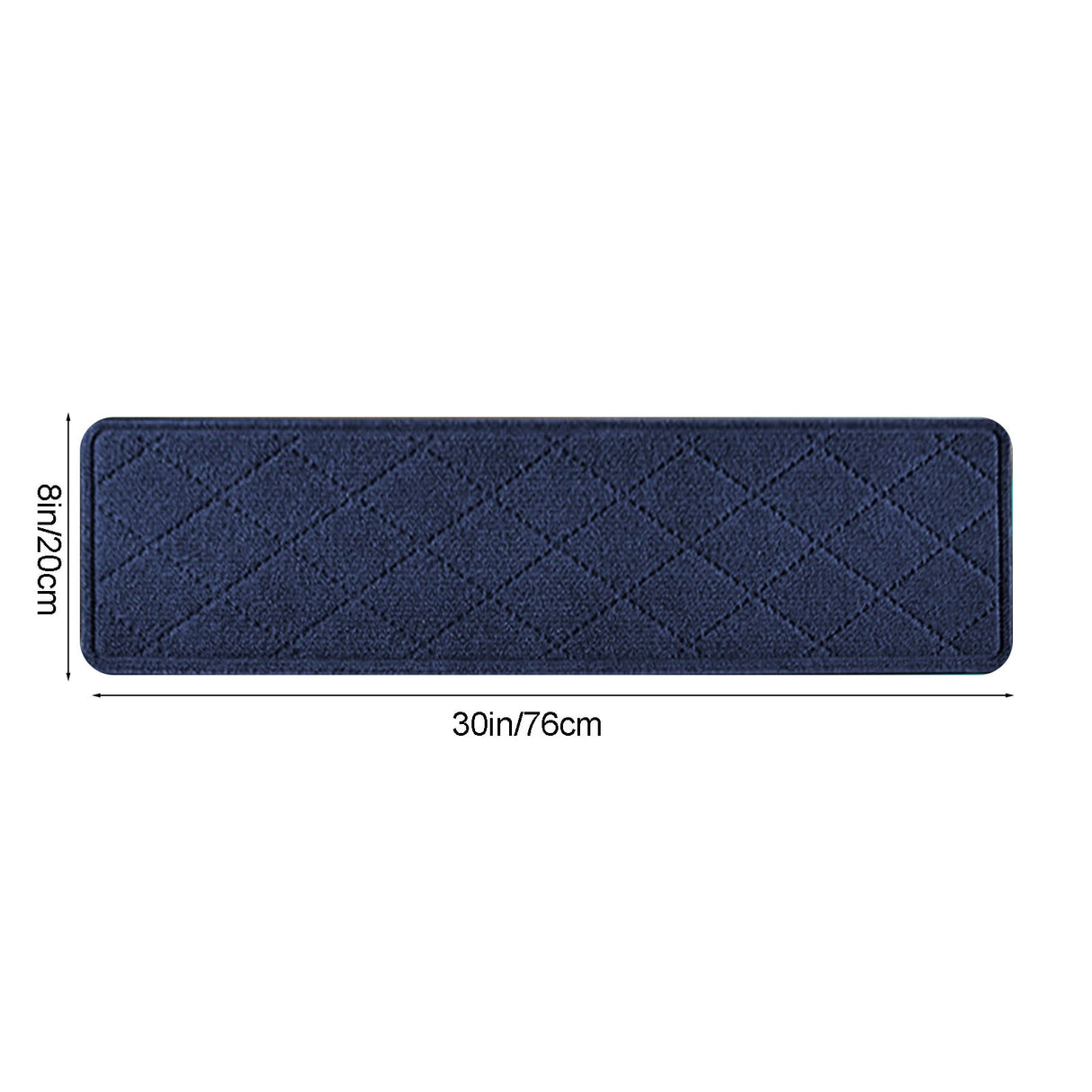 Chmadoxn 4-Piece Non-Slip Stair Treads, Self-Adhesive Striped Carpet Mats, Absorbent & Quiet Step Pads, Can Be Cut to Fit, Washable for Indoor Staircase Safety\u200b\u200b Navy