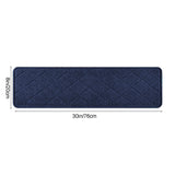 Chmadoxn 4-Piece Non-Slip Stair Treads, Self-Adhesive Striped Carpet Mats, Absorbent & Quiet Step Pads, Can Be Cut to Fit, Washable for Indoor Staircase Safety\u200b\u200b Navy