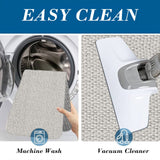Chmadoxn 4-Piece Non-Slip Stair Treads, Self-Adhesive Striped Carpet Mats, Absorbent & Quiet Step Pads, Can Be Cut to Fit, Washable for Indoor Staircase Safety\u200b\u200b White