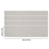 Chmadoxn 4-Piece Non-Slip Stair Treads, Self-Adhesive Striped Carpet Mats, Absorbent & Quiet Step Pads, Can Be Cut to Fit, Washable for Indoor Staircase Safety\u200b\u200b White 1 - Side View