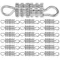 50Pcs Jewelry Connector Clasp with Safety Screw Lock for Bracelets