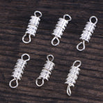 50Pcs Jewelry Connector Clasp with Safety Screw Lock for Bracelets