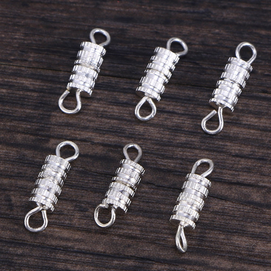 50Pcs Jewelry Connector Clasp with Safety Screw Lock for Bracelets