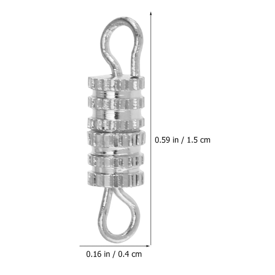 50Pcs Jewelry Connector Clasp with Safety Screw Lock for Bracelets