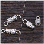 50Pcs Jewelry Connector Clasp with Safety Screw Lock for Bracelets