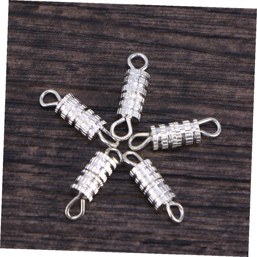 50Pcs Jewelry Connector Clasp with Safety Screw Lock for Bracelets